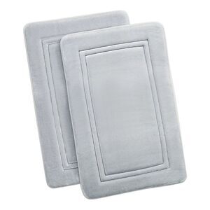 Truly Calm Heiq Antimicrobial Memory Foam Bath Rug, Grey